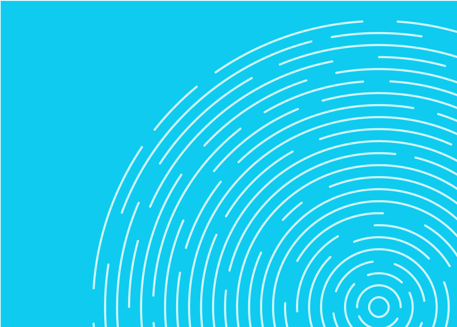 A white ripple pattern against a bright blue background